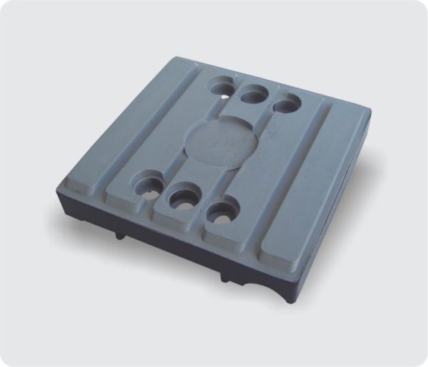 2287 - SAPATA BRANITE 18,5 X 83 X 86mm (6 FUROS Ø5,5mm) (FURO CENTRAL Ø26mm) (FRENTE)
