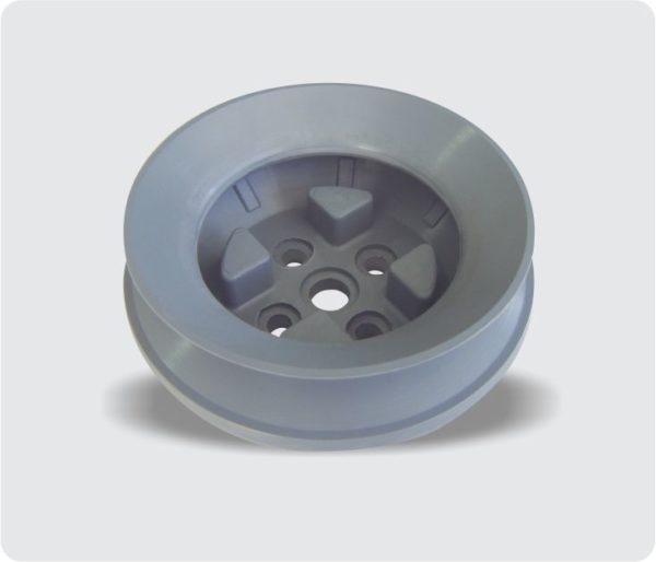 2322 - VENTOSA AÇO 50 X Ø125mm(FURO CENTRAL Ø13,5mm)(4 FUROS Ø7,5mm) (FRENTE)