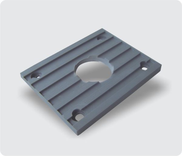 3205 - SAPATA AÇO 7 X 74 X 95mm (4 FUROS Ø6,5mm)