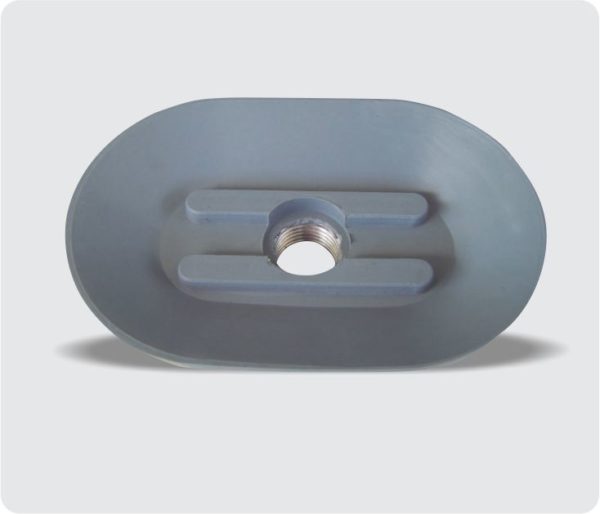 3221 - VENTOSA ALUMÍNIO 20 X 55 X 85mm (2 ROSCAS M6) (ROSCA CENTRAL G¼'') (FRENTE)